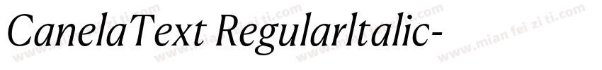 CanelaText Regularltalic字体转换